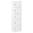 thumbnail image 1 of Hodedah Armoire de Rangement Fermée pour la Maison et le Bureau à 5 Tablettes, Blanc, 1 of 12