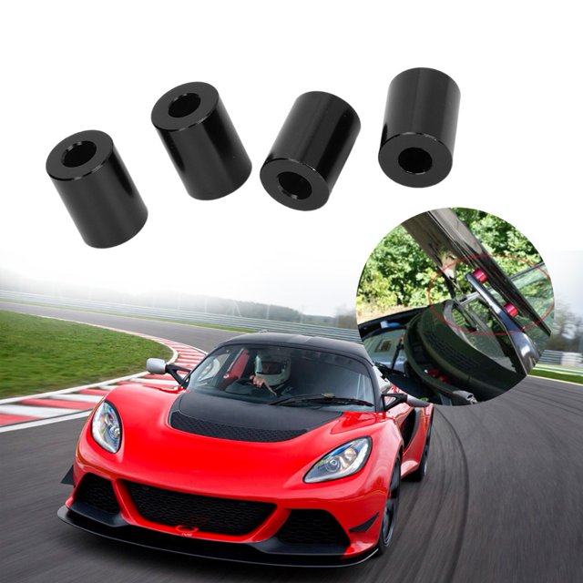 Fyydes Aluminum Spacer Riser,Car Aluminum Alloy Engine Hood Ventilation Spacer Riser Fit for 6mm Motor, Spacer Riser Kit