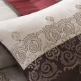 thumbnail image 3 of Madison Park Donovan Ensemble de Douillette 7 Pcs, Grand Lit, Rouge, 3 of 5