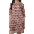 thumbnail image 4 of Moomaya Robe T-Shirt Courte Droite en Georgette Mousse pour Femmes Vêtements Grande Taille, 4 of 4