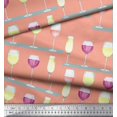 thumbnail image 3 of Soimoi Cotton Poplin Fabric Wine Glass Bar Print Fabric by Yard 42 Inch Wide, 3 of 3