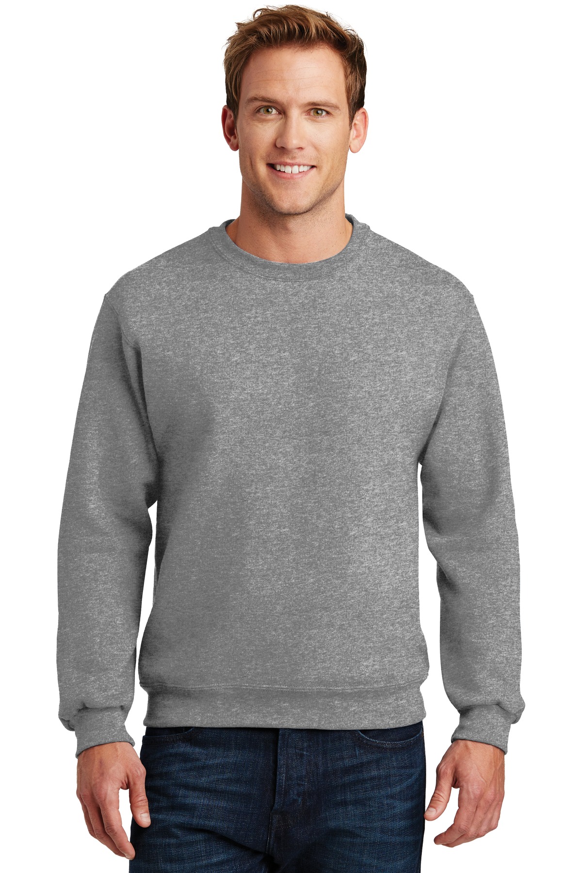 Jerzees Mens NuBlend Super Sweats Crew Sweatshirt, 2X, Oxford