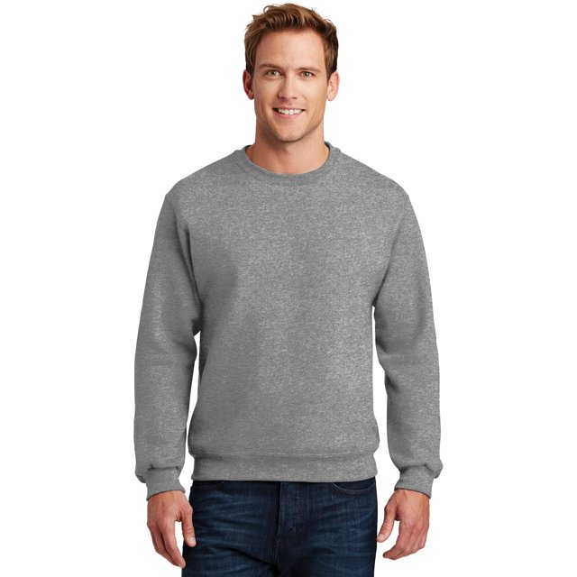 Jerzees Mens NuBlend Super Sweats Crew Sweatshirt, 2X, Oxford