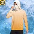 thumbnail image 1 of Pisexur Sun Protection Clothing Men UPF 50 Long Sleeve Shirt Men Printing Summer Sunscreen Is Breathable Long Sleeve With A Mask Hooded Blouse Yellow,2XL, 1 of 7