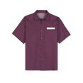 thumbnail image 2 of INSPIRE CHIC Men's Summer Printed Contrast Pocket Short Sleeve Button Down Shirt, 2 of 6
