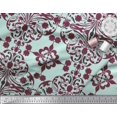 thumbnail image 2 of Soimoi Poly Georgette Fabric Moroccan Damask Decor Fabric Printed Yard 42 Inch Wide, 2 of 3