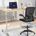 thumbnail image 3 of Giantex Mobile Height Adjustable Standing Desk, Compact Pneumatic Sit to Stand Computer Desk w/ Lockable Casters, Ergonomic Rolling Laptop Table for Home Office, Natural, 3 of 8