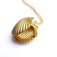 thumbnail image 3 of Riforla Seashell Locket Pendant Gold Locket Gold Brass Sea Shell Necklace Womens Jewelry Gold, 3 of 5