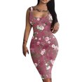 thumbnail image 2 of SMihono Robes d'Été Bohémiennes pour Femmes Grande Taille Mode Décontractée Été Sans Manches Épaules Dénudées Robe Col Rond Unie, 2 of 4