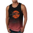 thumbnail image 1 of Styesk Tank Tops Men Men Casual Fashion Gradation Printing Pullover Round Neck Sports Tank, 1 of 2