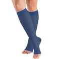 thumbnail image 1 of Truform Sheer Knee High Stockings, Open Toe: 15 - 20 mmHg, Blue, 3X-Large, 1 of 7