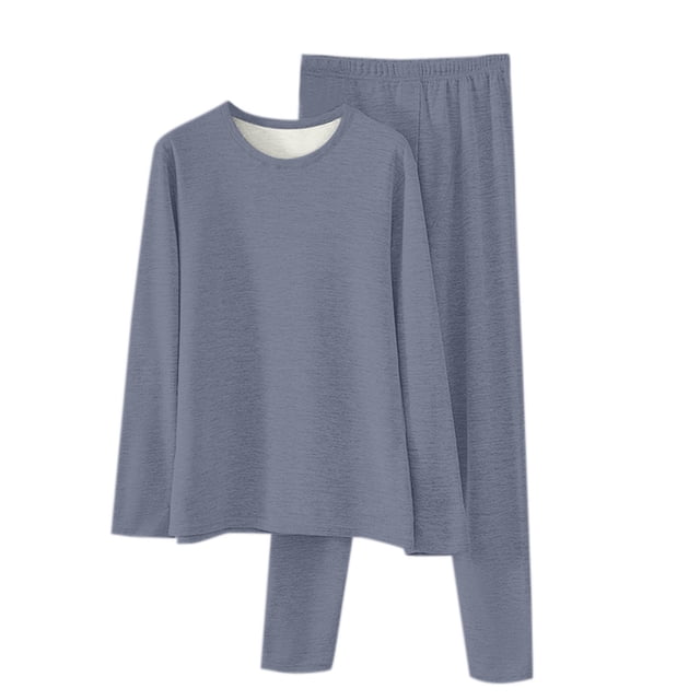WAENQINLA Ensemble de sous-Vêtements Thermiques pour Homme Couche de Base Caleçons Longs Doux pour Ski Randonnée Camping Coupe Ajustée Col Ras du Cou Ensemble Haut et Bas