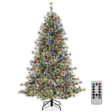 Costway 6 FT Artificial Christmas Tree with  360° Quick Power Connector 598 Pine Needles