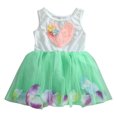 thumbnail image 1 of Ketyyh-chn99 Robe de Fête pour Filles Robes de Pâques Élégantes Princesse Plissée Taille Haute Évasée Ligne A Robe de Fête de Pâques Robe d'Été Vert, 2-3 Ans, 1 of 4