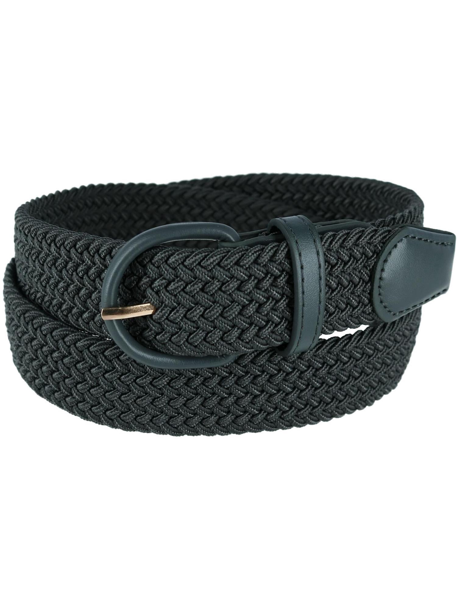 CTM®  Elastic Braided Belt with Covered Buckle  (Men's Big & Tall)