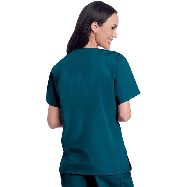 Landau Haut de Sarrau Zone à 3 Poches pour Femmes : Coupe Classique et Décontractée, Col en V, Durable Médical 70221