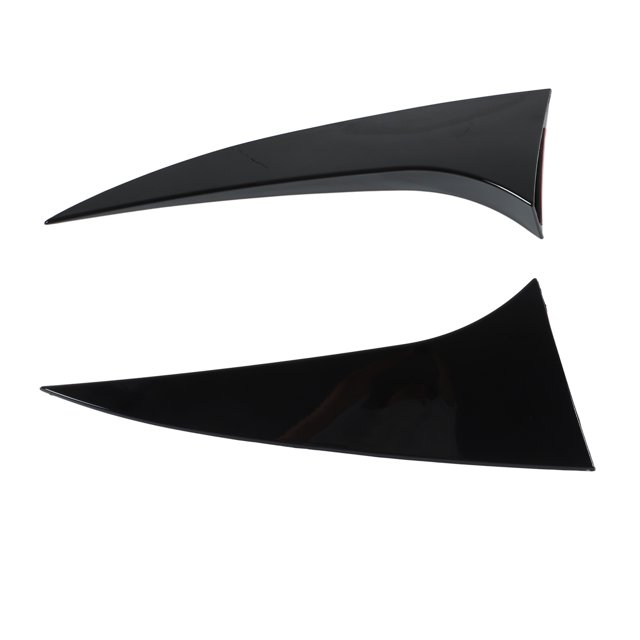 Rear Window Side Spoilers, Accurate Glossy Black Wear Resistant Anti Aging Simple Installation Side Splitter Trim Colorfast For Car