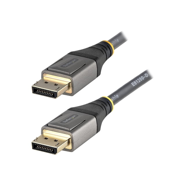 StarTech.com 3ft (1m) VESA Certified DisplayPort 1.4 Cable, 8K 60Hz HDR10, Ultra HD 4K 120Hz DP Video Cable, DisplayPort to DisplayPort Cable, DP Cord for Monitors/Displays, M/M - DP 1.4 Cable with Latches (DP14VMM1M) - DisplayPort cable - DisplayPort (M) to DisplayPort (M) - DisplayPort 1.4 - 3.3 ft - 4K120Hz (3840 x 2160) support, 8K60Hz (7680 x 4320) support, molded, passive - black, gray
