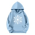 thumbnail image 3 of Chandails à Capuchon de Noël pour Femmes 2025 à Manches Longues, Chandail à Capuchon Graphique Flocon de Neige avec Poches, Haut à Enfiler, 3 of 5