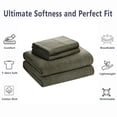 thumbnail image 2 of Mainstays Cotton Rich Extra Soft Jersey Bed Sheet Set, King, Sea Turtle Green, 4 Piece, 2 of 6