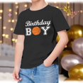 thumbnail image 2 of Chemises Garçons Été Manches Courtes Imprimé Basketball Tendance T-Shirt Haut Noir 2-3 Ans, 2 of 4
