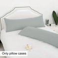 thumbnail image 4 of PiccoCasa 2Pcs Body Pillowcases Microfiber Pillow Covers, Queen Light Grey, 4 of 9