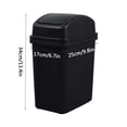 thumbnail image 2 of Jubipavy Rectangular Trash Can Household Garbage Cans Living Room Kitchen Seam Thickened Shaking Lid Press Large Capacity Plastic Cream Wind With Lid Garbage Cans, 2 of 3