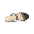 thumbnail image 4 of BLISSFUL STEP Women's Strappy Block Heel Slides Mules Sandals Coffee 8, 4 of 7