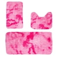 thumbnail image 2 of Czzoypi 3 Piece Bathroom Rug Setu-Shaped Contour Rug, Mat and Toilet Lid Cover,Water Absorbent Soft Microfiber Shaggy Bathroom Mat,For Tub, Shower, Bath Room,Machine Washable, 2 of 7