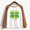 thumbnail image 4 of QIPOPIQ T-Shirts à Manches Longues à Col Rond pour Femmes T-Shirts de la Saint-Patrick T-Shirts Amples pour Dames T-Shirt Imprimé Shamrock T-Shirt Vert Porte-Bonheur Haut T-Shirt à Col Rond T-Shirts de la Saint-Patrick Offres, 4 of 4