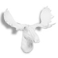 thumbnail image 1 of Canadiana Art White Moose Head Wall Décor, 1 of 4