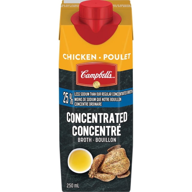 Campbell's® Concentrated 25% Less Salt Chicken Broth, Shelf Stable