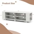 thumbnail image 3 of Costway Meuble Télé en Bois de 59 Pouces Console de Rangement Centre Multimédia avec Tablette Blanc Blanc, 3 of 10
