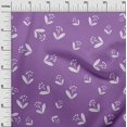 thumbnail image 3 of oneOone Viscose Chiffon Purple Fabric Floral Craft Projects Decor Fabric Printed By The Yard 42 Inch Wide, 3 of 4