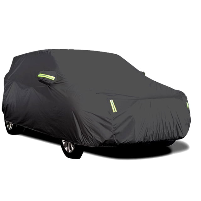 Car Cover Full Sedan Covers with Reflective Strip Sunscreen Protection Dustproof&Waterproof Scratch-Resistant Universal M