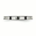 thumbnail image 4 of Bague Anneau en Acier Inoxydable Poli 3 Pierres Noir CZ 2,5 mm Taille 7, 4 of 7