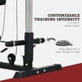 thumbnail image 2 of Soozier Lat Pull Down Machine Cable Station with Flip-Up Footplate, Black, 2 of 9