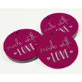 thumbnail image 3 of Inkdotpot Real Silver Foil Made With Love Text Tags Favor Hang Paper Tags 100 Pieces, 3 of 6