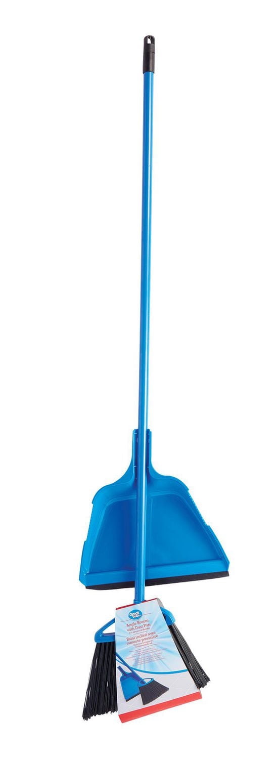Great Value Angle Broom with Plastic Dust Pan