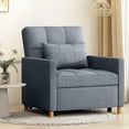 thumbnail image 2 of AECOJOY Fauteuil Convertible 3 en 1 80 cm (31,5 Po) avec Dossier Réglable et 2 Coussins - Gris Foncé, 2 of 9