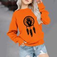 thumbnail image 2 of Dadaria Chemise Orange pour Enfants Hauts T-Shirt à Manches Longues Col Rond Tee d'Été Attrape-Rêves Chandail Blouses 9 Ans, 2 of 4