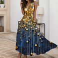 thumbnail image 2 of TJAZFJPA Robe Midi Robes d'Été Sans Manches Robe de Travail Manches Courtes Imprimé Col en V Robe Décontractée pour Femmes Grande Taille Robe Maxi Longues Robes d'Été Robe Débardeur, 2 of 5