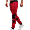 thumbnail image 1 of Mens Pants, Mens Fashion Drawstring Elastic Waist Solid Color Casual Sweat Length Pants, 1 of 5
