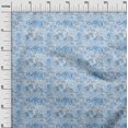 thumbnail image 3 of oneOone Cotton Poplin Blue Fabric Abstract Floral Craft Projects Decor Fabric Printed By The Yard 56 Inch Wide-2rb, 3 of 5