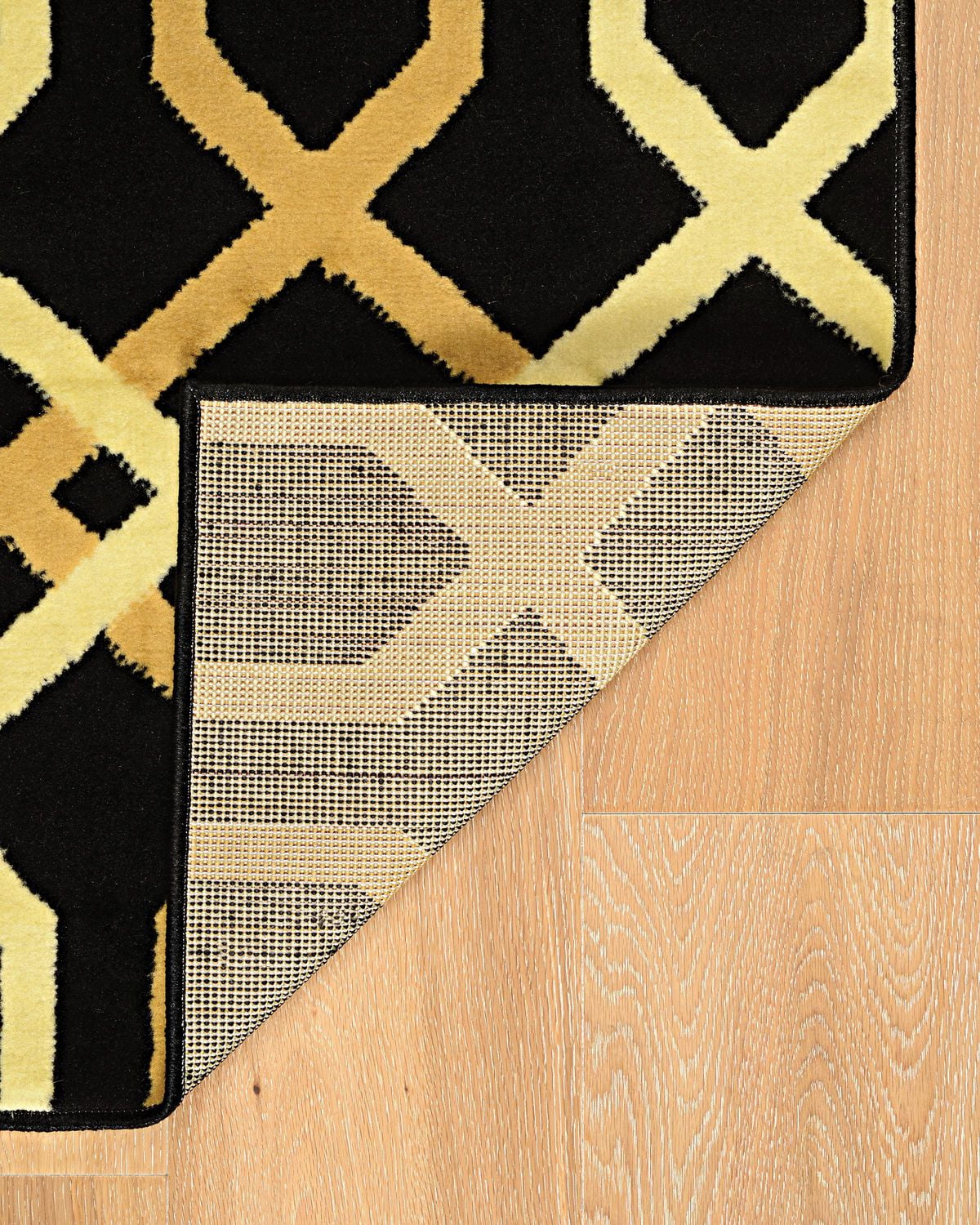 Tapis Capri Hex noir & beige de 6 pi 5 po x 9 pi 3 po