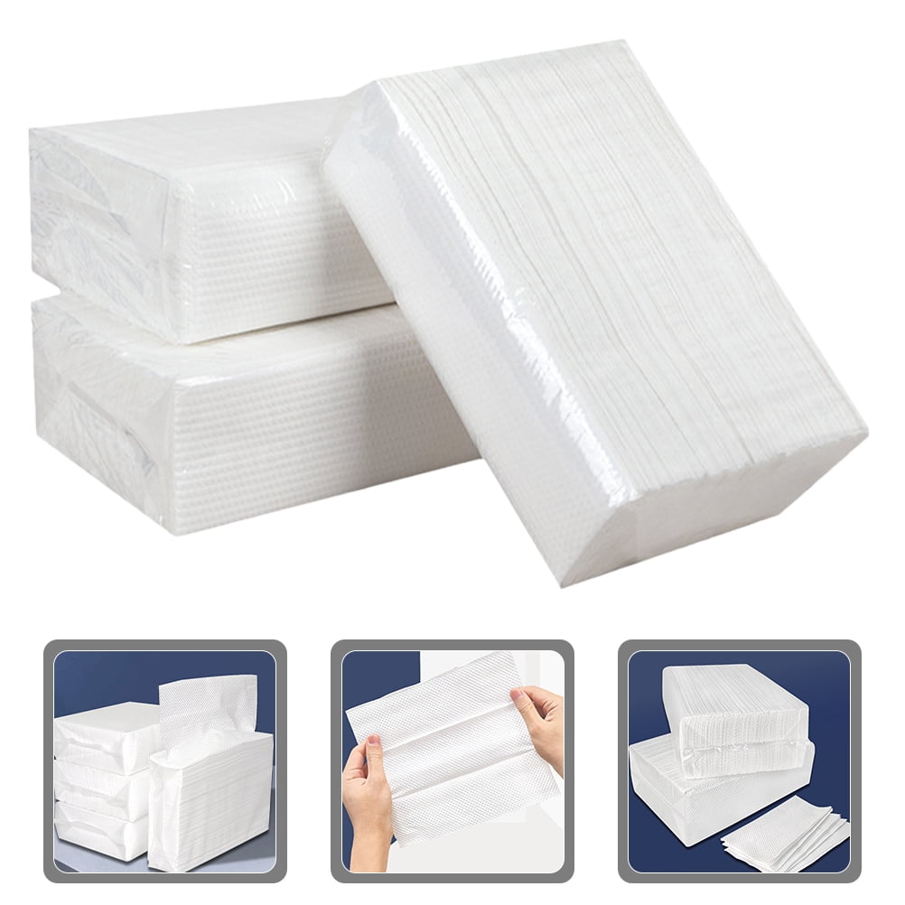 FONDOTIN Convenient Paper Towel Napkins White Thick Absorbent Hand Towels for Home