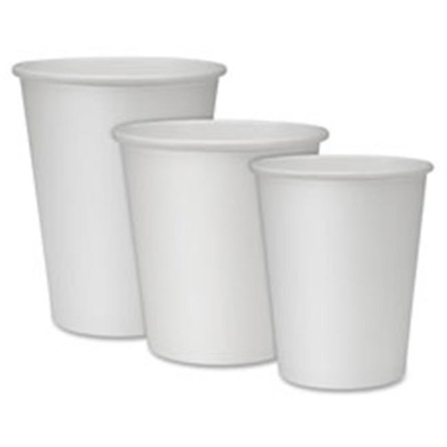 10 fl oz Single Wall Lined Disposable Cups - White