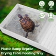 thumbnail image 4 of LNGOOR Tortoise Food Dish Reptile Water Food Bowls with Anti-Slip Ramp Reptile Water Dish Reusable Turtle Reptile Pool Tortoise Habitat Accessories for Turtles Horned Frogs and Lizards 36, 4 of 10