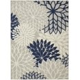 thumbnail image 1 of homeroots home decor 384836 7’ x 10’ Ivory and Navy Indoor Outdoor Area Rug, 1 of 1