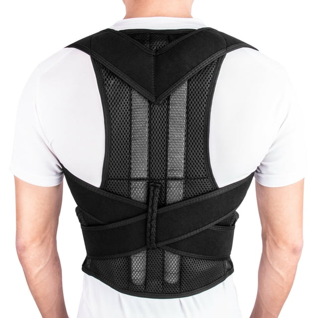 Graflsoa Adjustable Posture Corrector Belt for Men & Women - Breathable Back Support with Stabilizing Straps for Hunchback & Pain Relief (Size L)